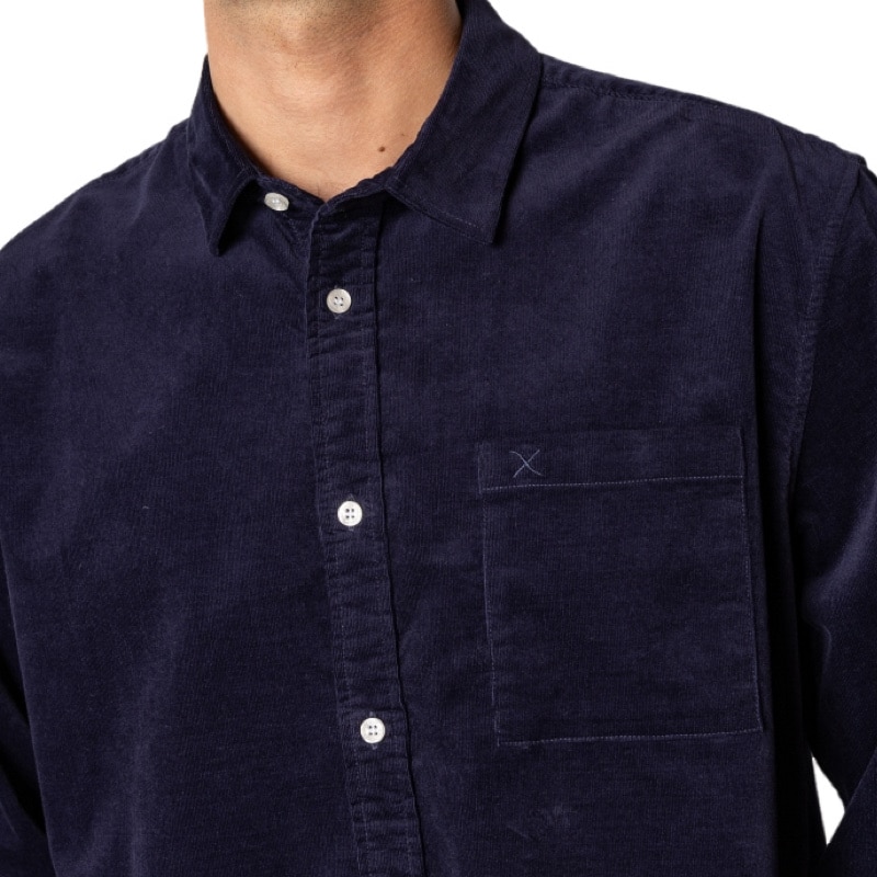 Clean Cut Cph I corduroy shirt I dark navy - Afbeelding 3