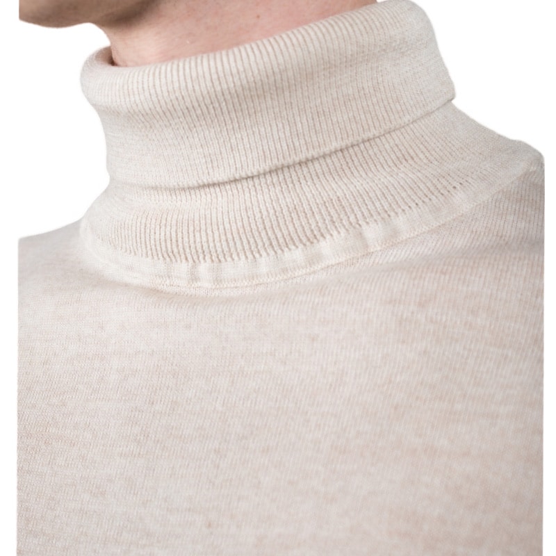Clean cut Cph I merino wool rollneck I ecru melange - Afbeelding 4