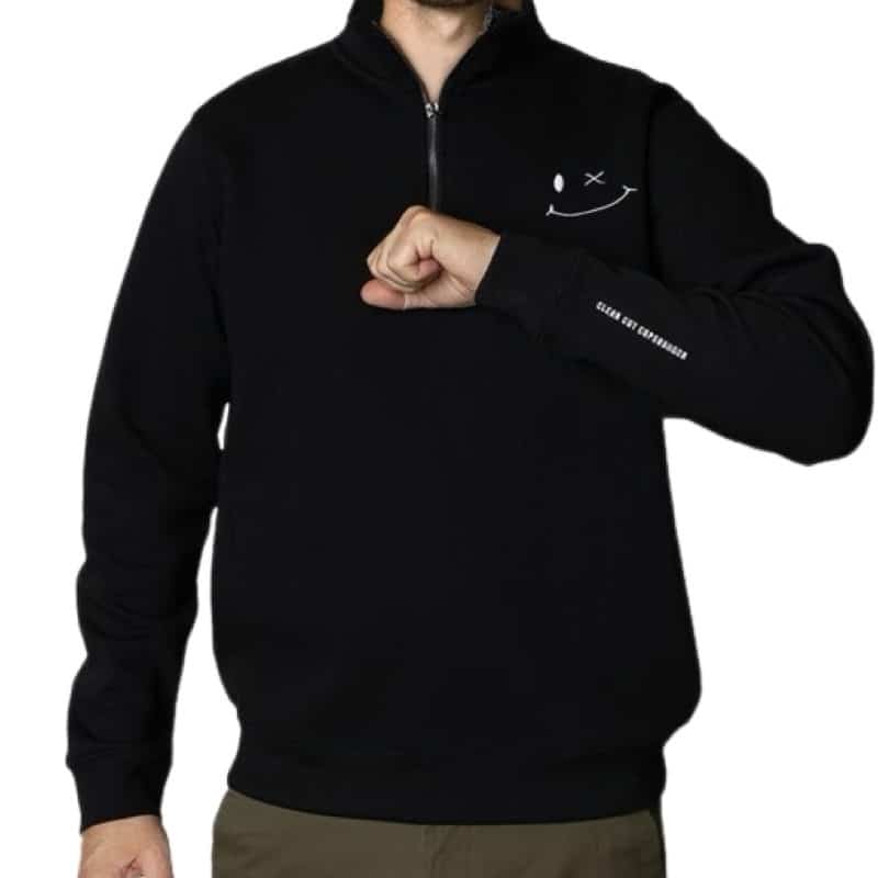 Clean cut Cph I zip sweater knit I  black