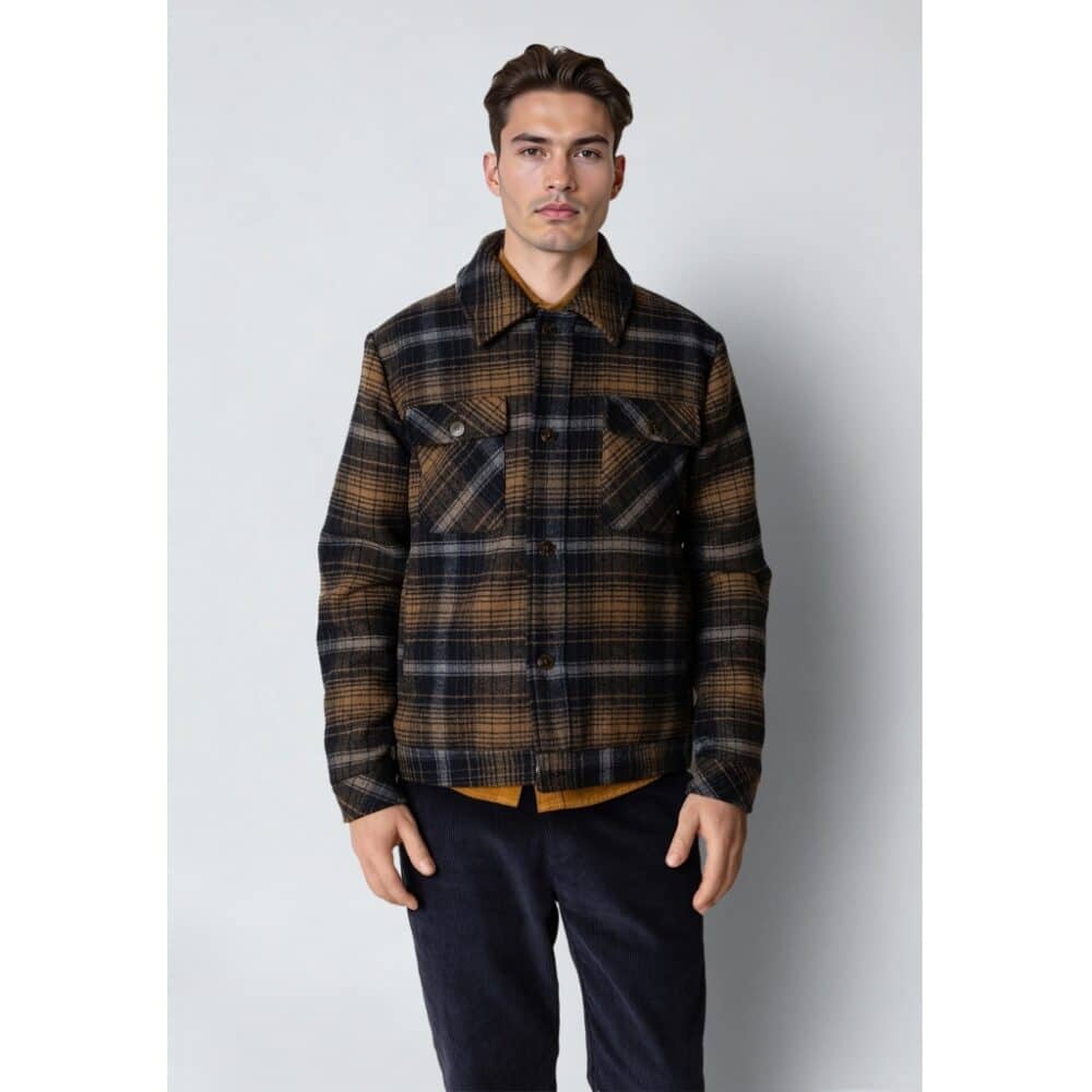Alternative view of Clean cut Cph I Luke check jacket I dark navy