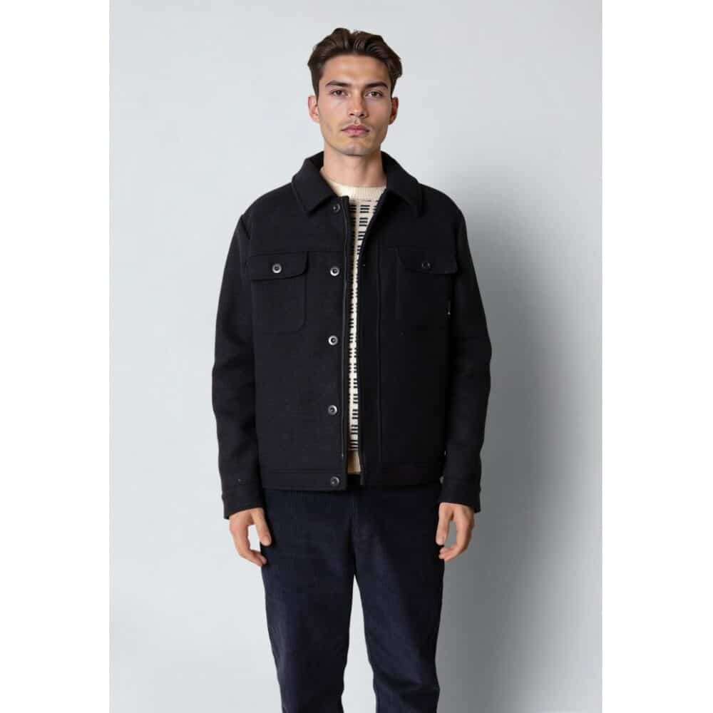 Alternative view of Clean cut Cph I Luke Wool jacket I black