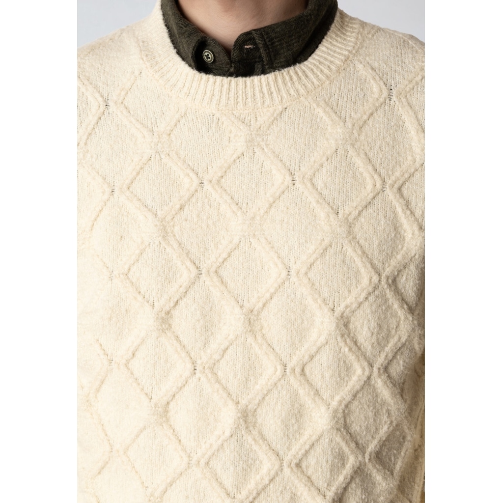 Clean cut Cph I cable knit I ecru - Afbeelding 3