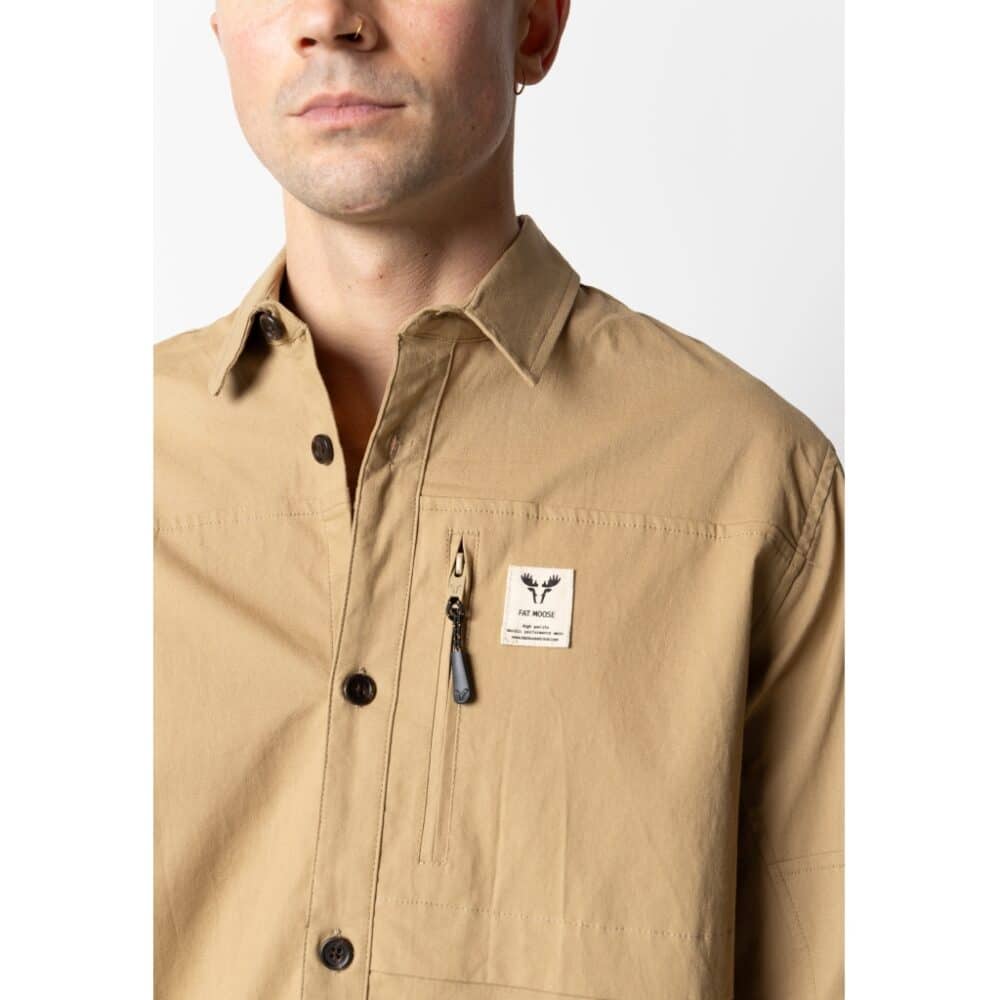 Fat Moose I ww  shirt I khaki - Afbeelding 4