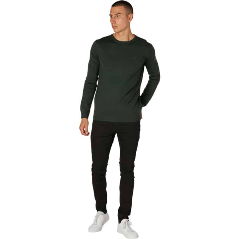 Clean cut Cph I merino wool crewneck I bottle green - Afbeelding 3