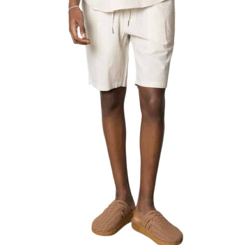 Clean Cut Cph |  Barcelona Matti Shorts | Ecru stripe