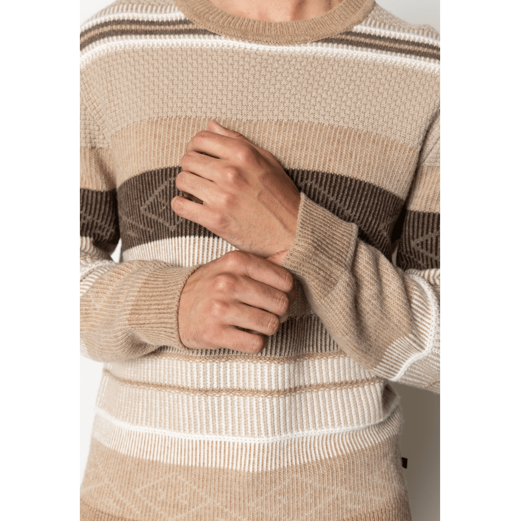 Clean Cut Cph | stripe wool knit | brown - Afbeelding 2