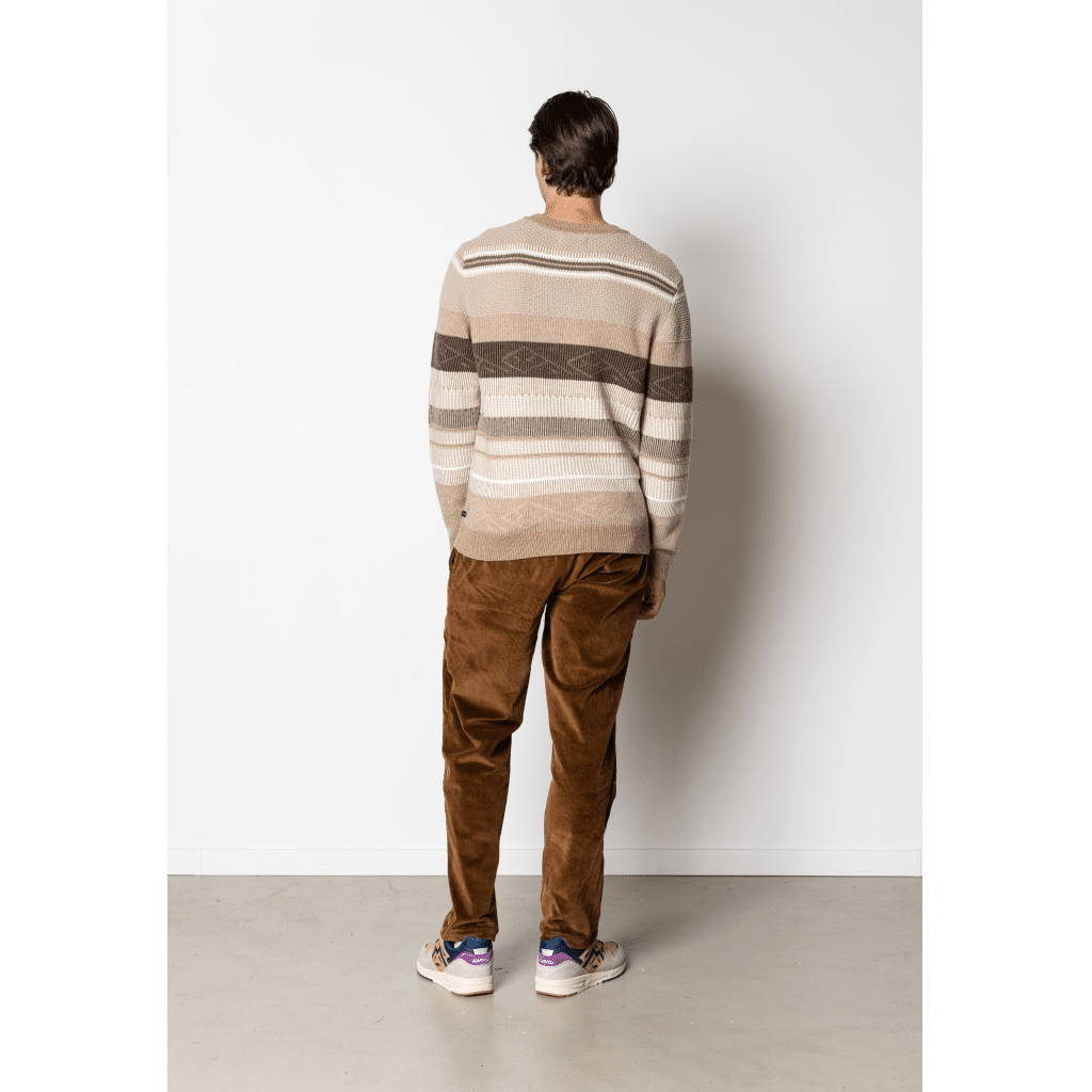 Clean Cut Cph | stripe wool knit | brown - Afbeelding 5