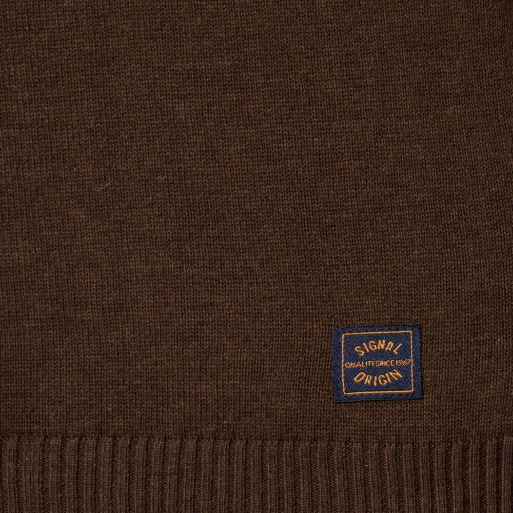 Signal I half zip knit I chocolat brown - Afbeelding 5