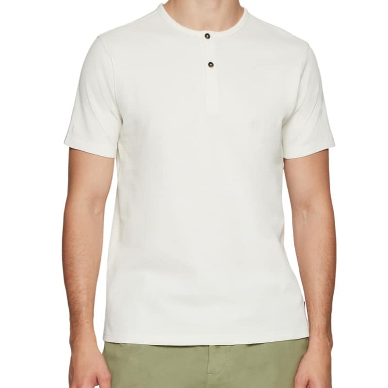 Signal I button tee I white