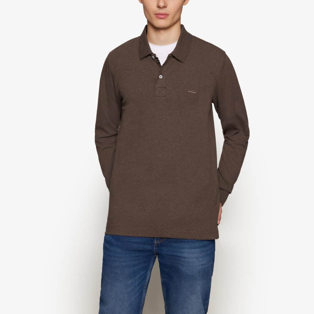 Signal I longsleeve polo I chocolat green - Afbeelding 6