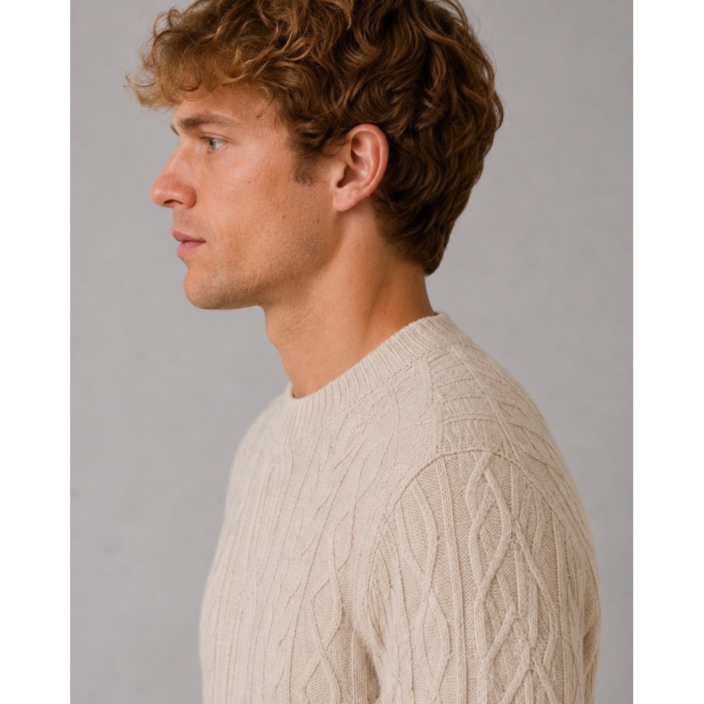 Clean Cut Cph I cable knit I ecru melange - Afbeelding 5