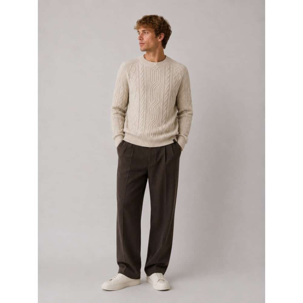 Clean Cut Cph I cable knit I ecru melange - Afbeelding 4
