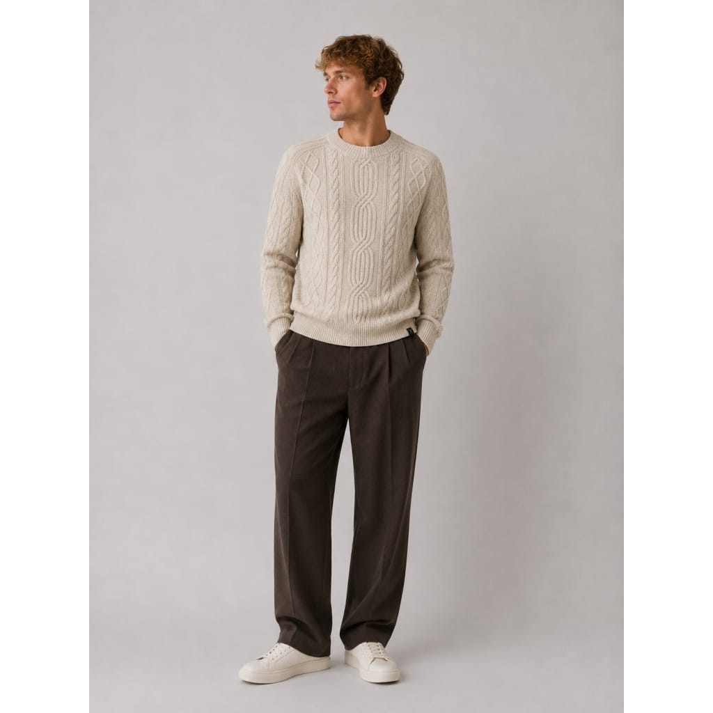 Clean Cut Cph I cable knit I ecru melange - Afbeelding 4