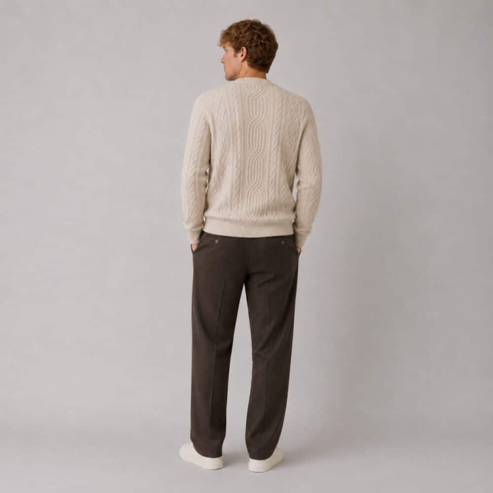 Alternative view of Clean Cut Cph I cable knit I ecru melange