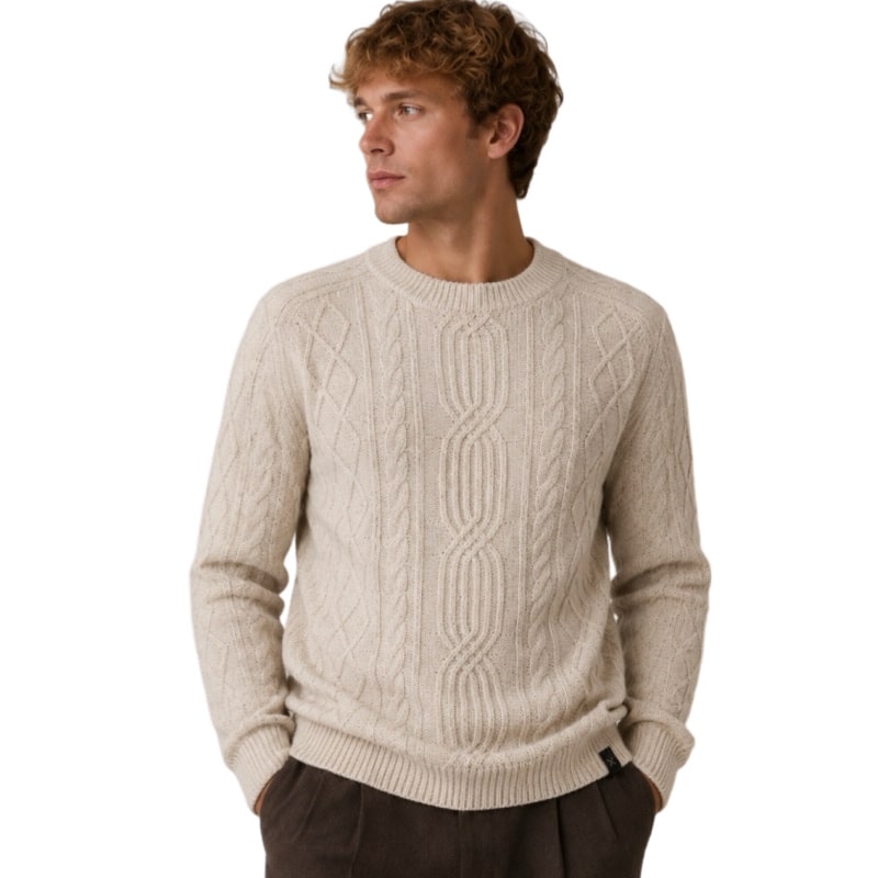 Clean Cut Cph I cable knit I ecru melange