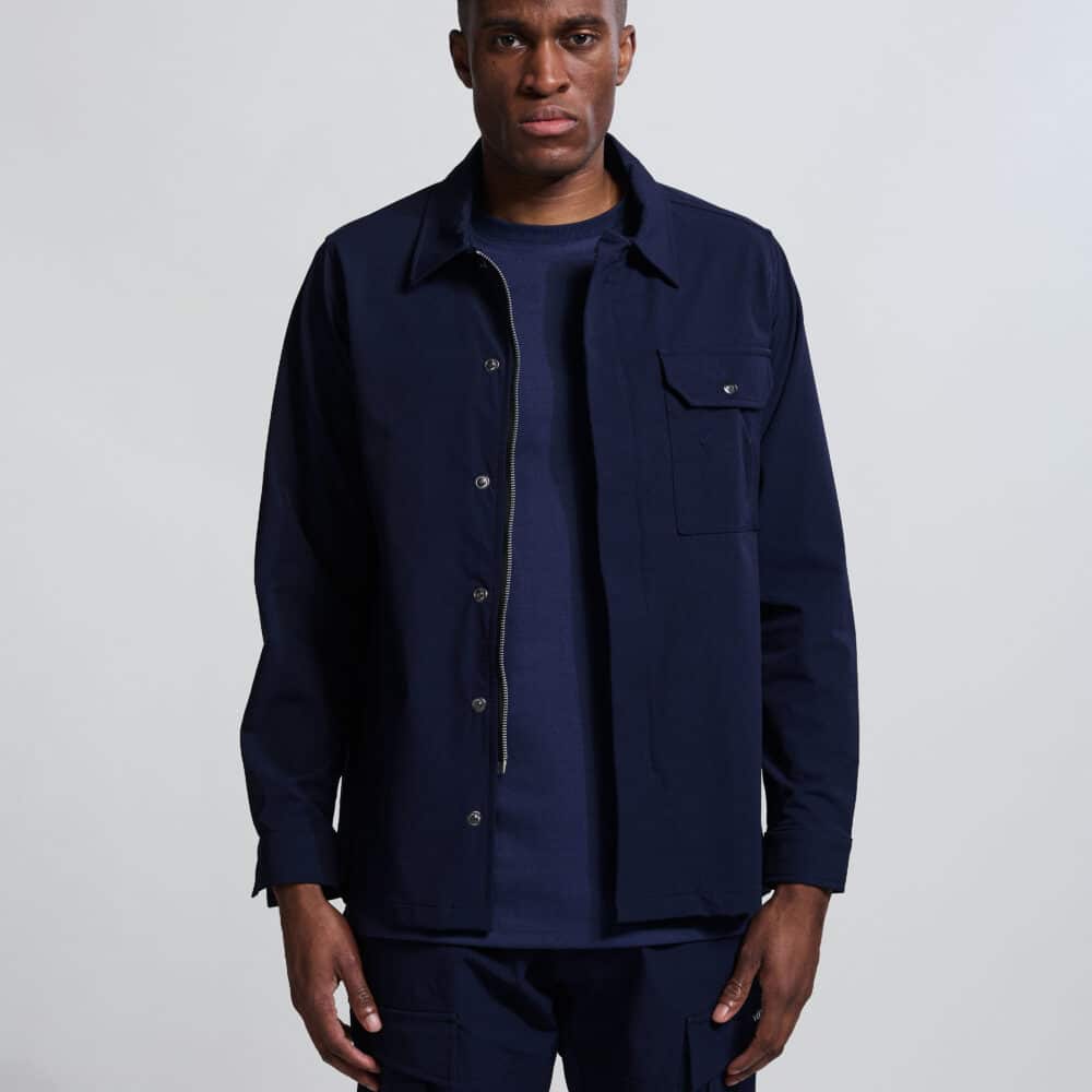 Alternative view of Vänner I motion overshirt  I navy