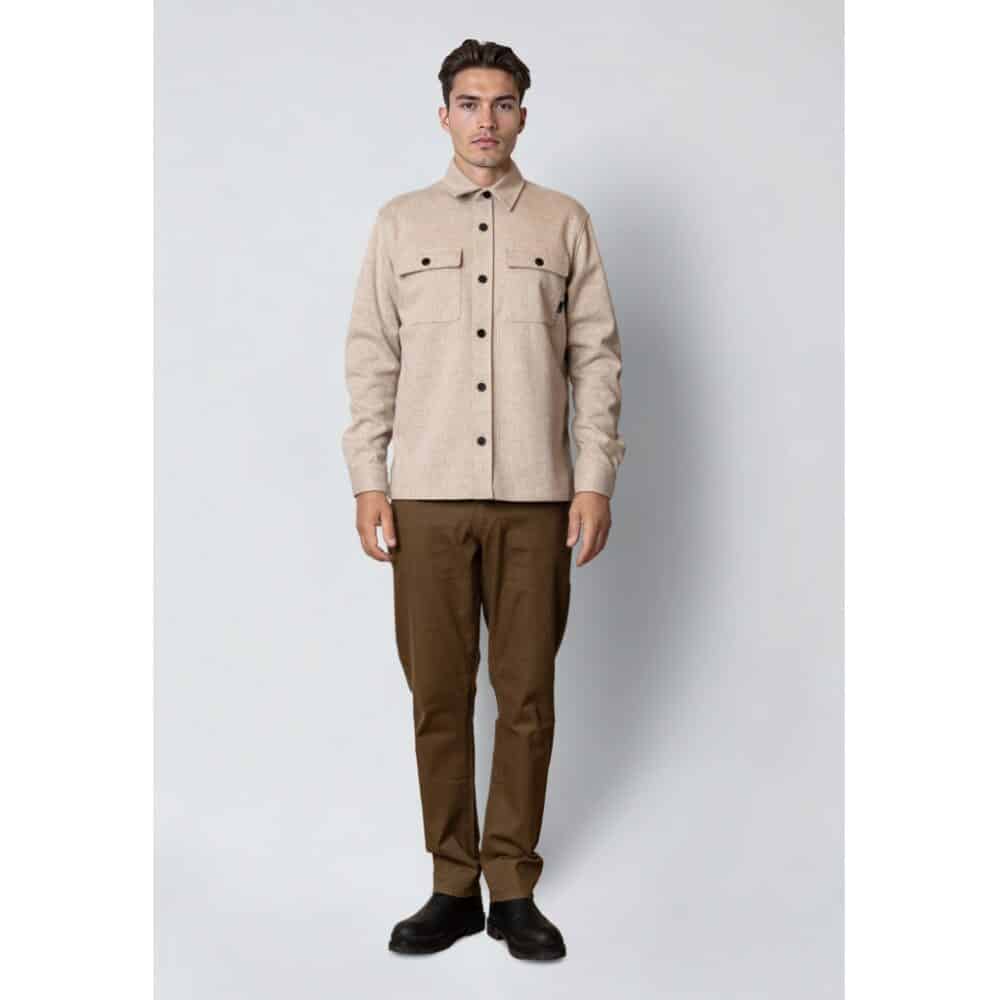 Alternative view of Clean cut Cph I overshirt I  beige melange