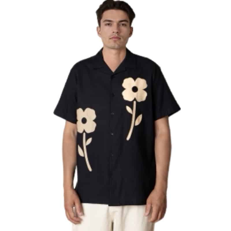 Alternative view of Clean cut cph I bowling shirt flower I dark navy