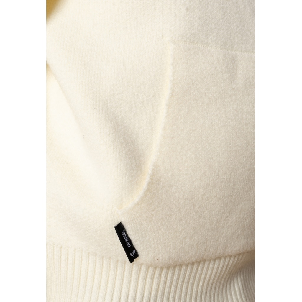 Fat Moose I knitted hoody I ecru - Afbeelding 4