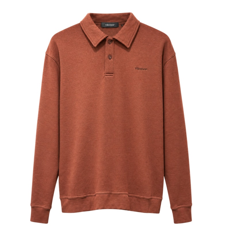 Vänner I polo sweat I brown