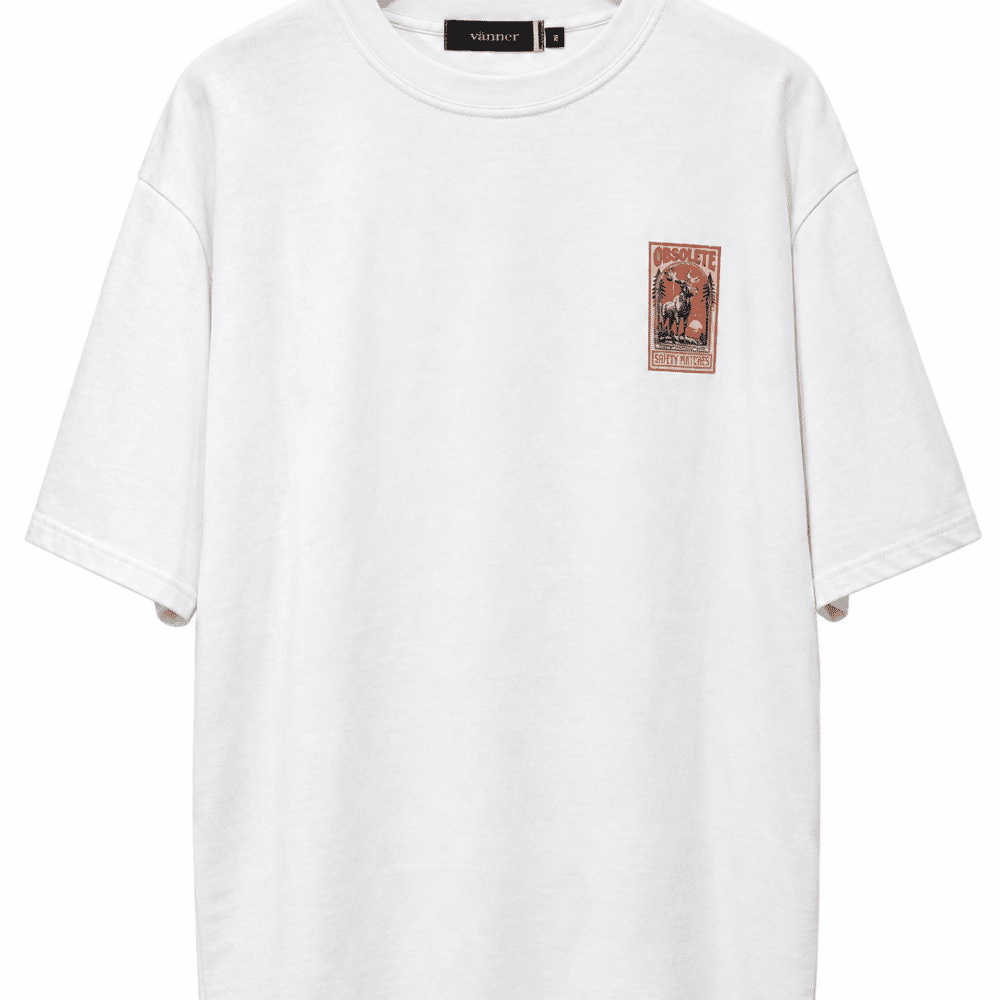 Alternative view of Vänner I bird tee  I white