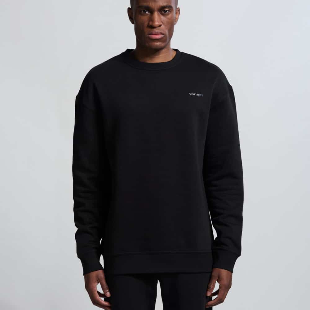 Alternative view of Vänner I  monogram sweater I  black