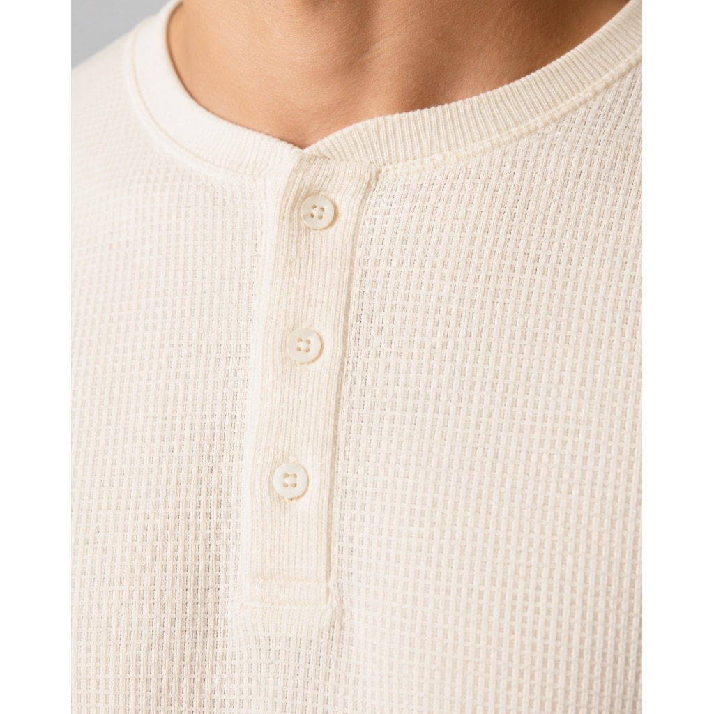 Clean cut Cph I grand dad ls tee I ecru melange - Afbeelding 3