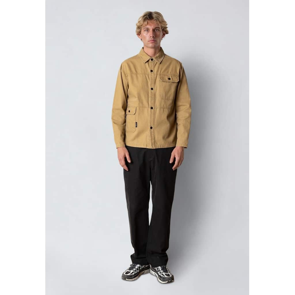 Fat Moose I dereck overshirt I dark khaki - Afbeelding 5