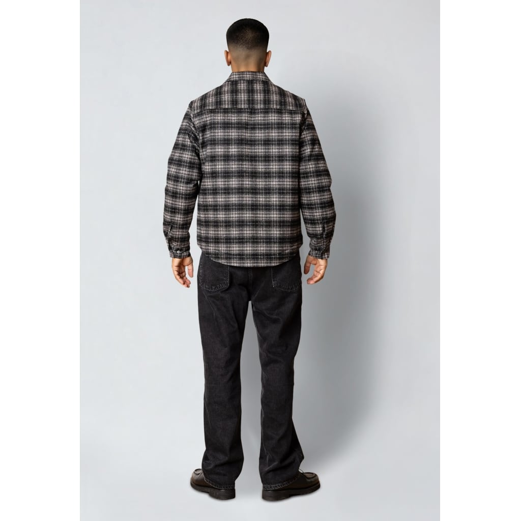 Fat Moose I holger overshirt I ecru/black check - Afbeelding 3