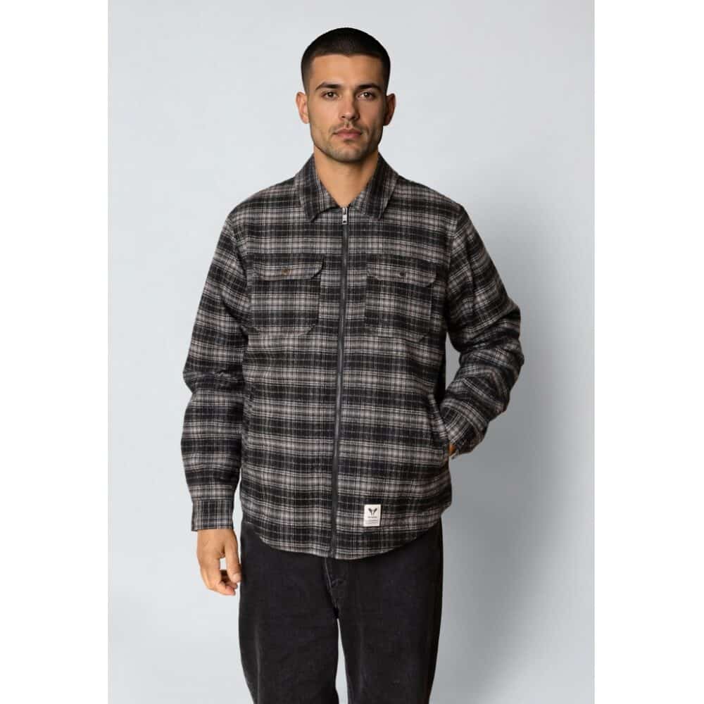 Alternative view of Fat Moose I holger overshirt I ecru/black check