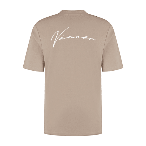 Vänner I handsign tee I taupe