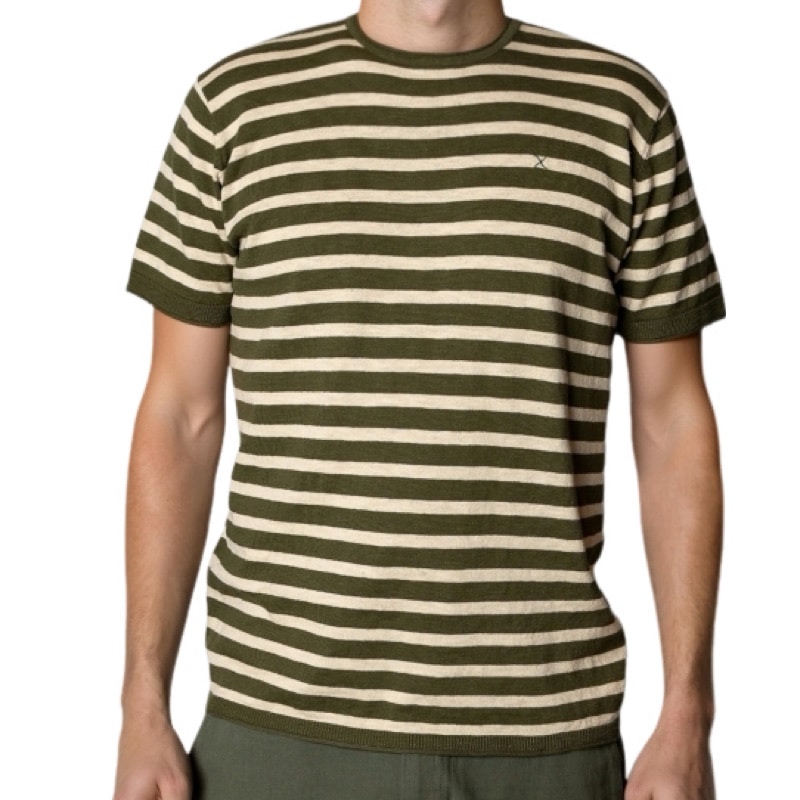 Clean cut Cph I knitted tee I army / ecru
