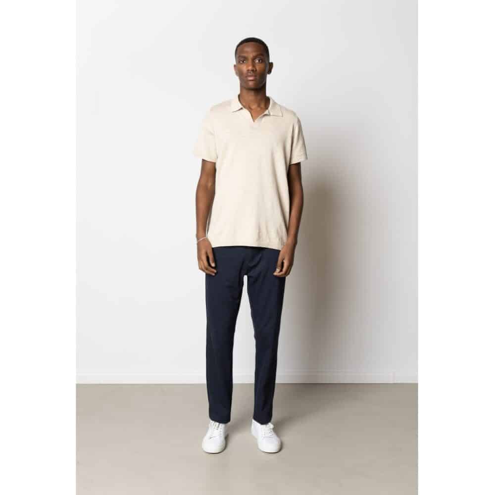 Clean cut Cph I knitted polo I ecru - Afbeelding 3