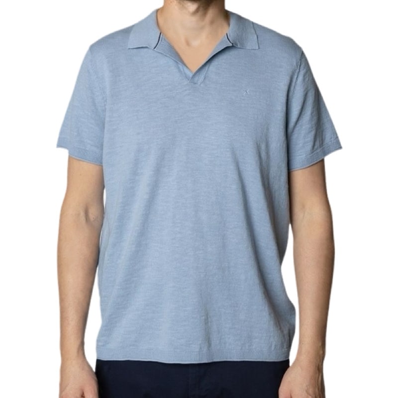 Clean cut Cph I knitted polo I light blue