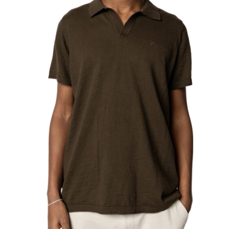 Clean cut Cph I knitted polo I dark Brown