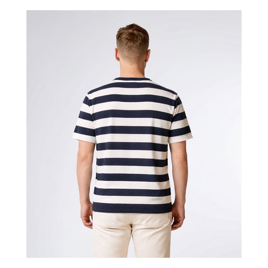 Clean cut Cph I Milas knitted tee I navy ecru - Afbeelding 3