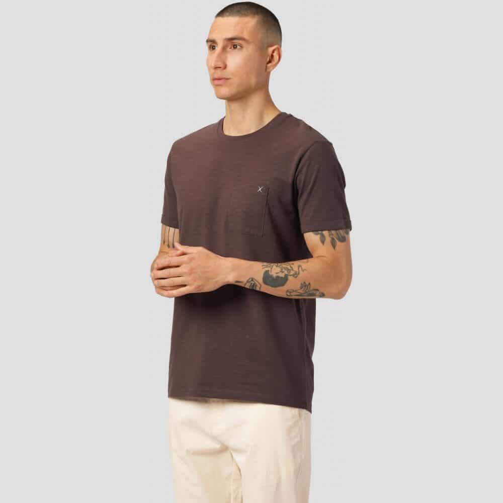Clean cut Cph I pocket tee I dark brown - Afbeelding 5