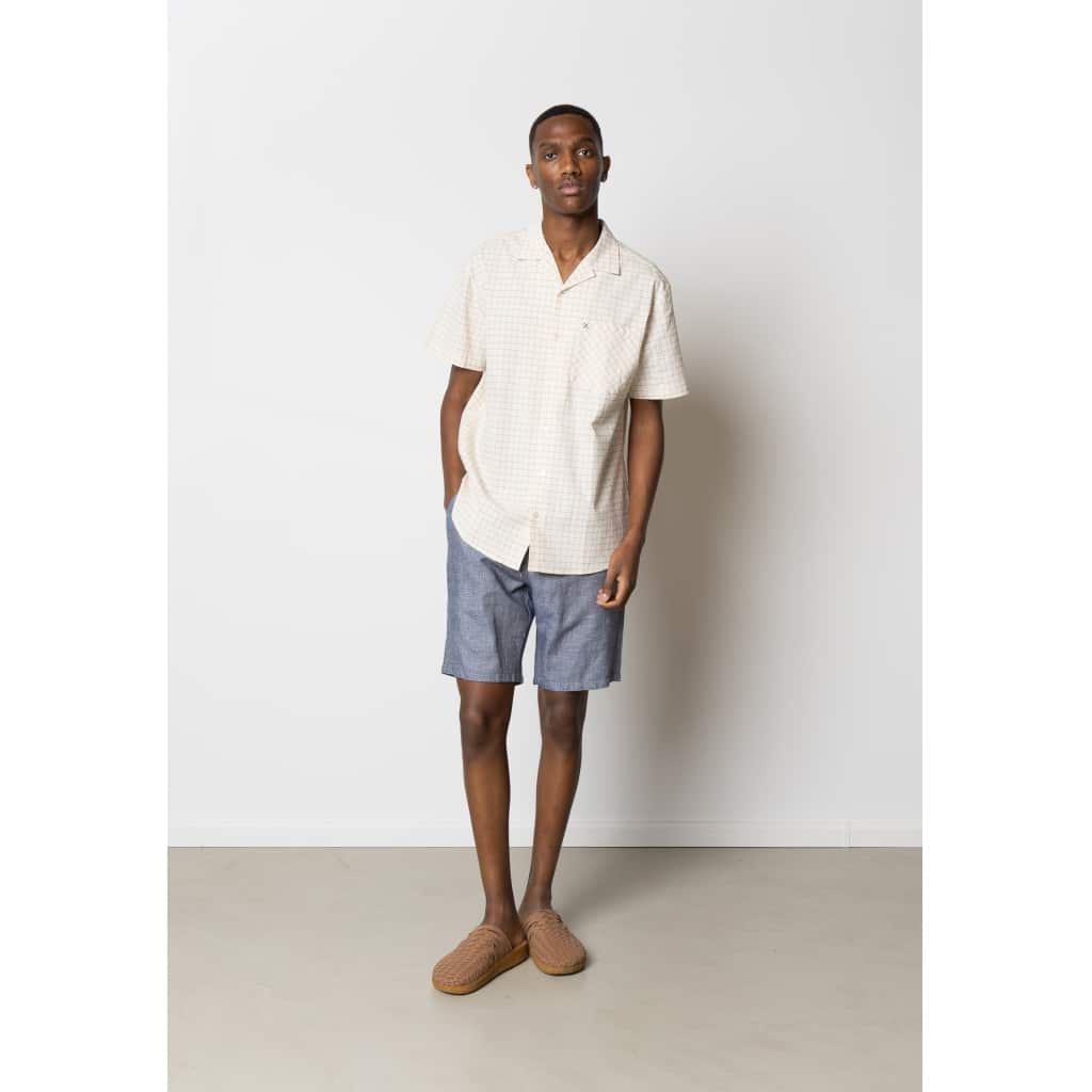Clean cut Cph I linen shorts I navy mel - Afbeelding 4