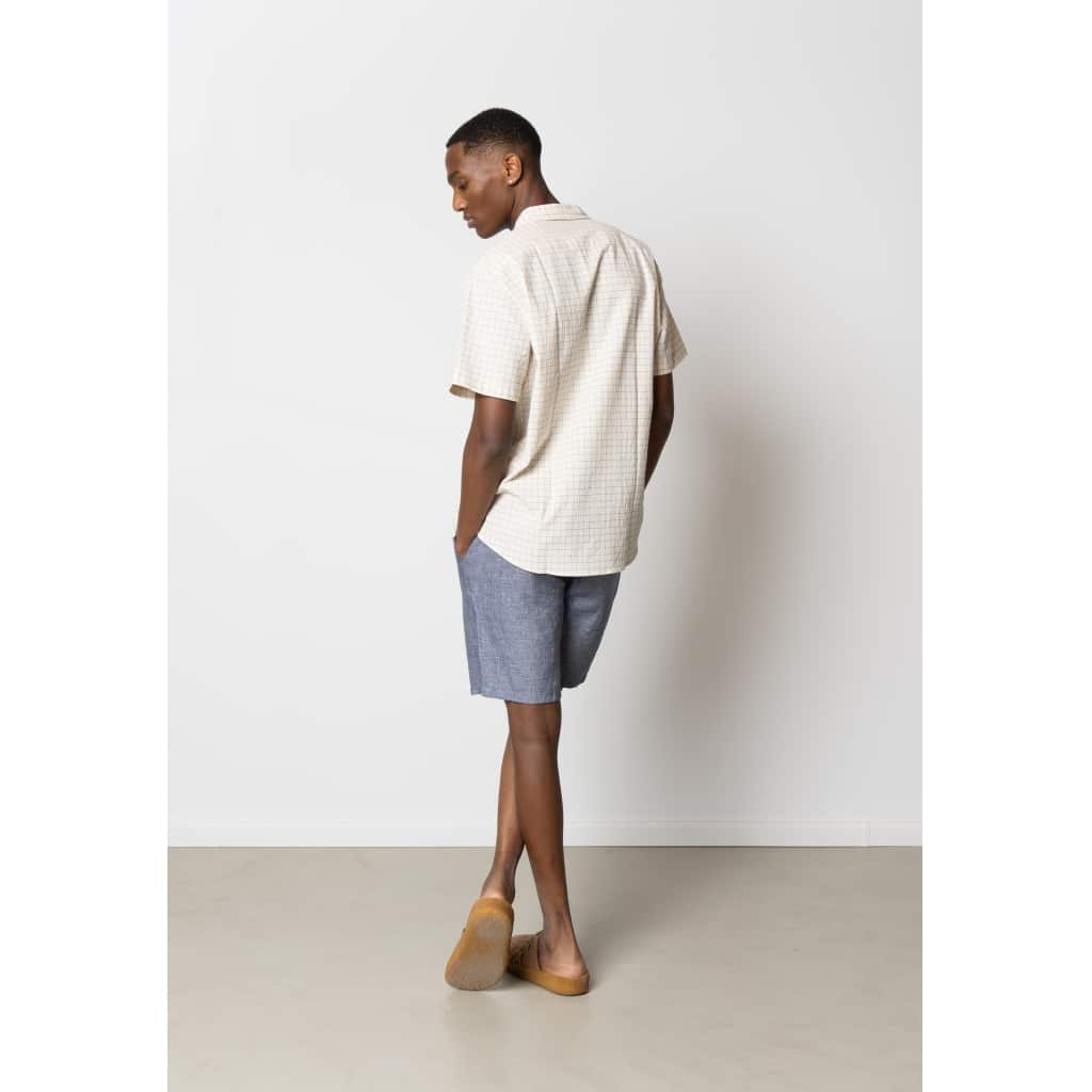 Clean cut Cph I linen shorts I navy mel - Afbeelding 7