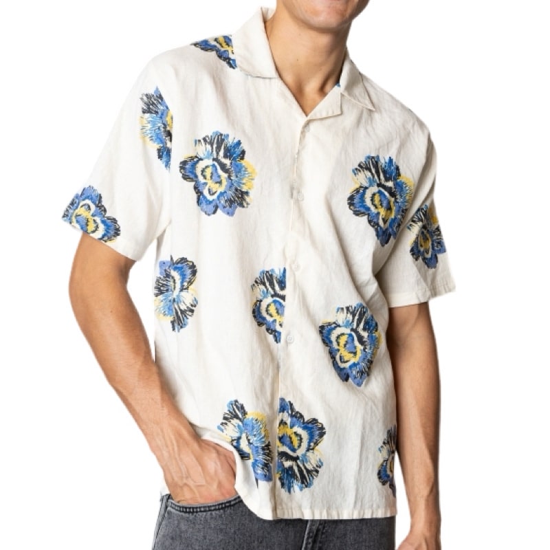 Fat Moose I printed linen overshirt I multi