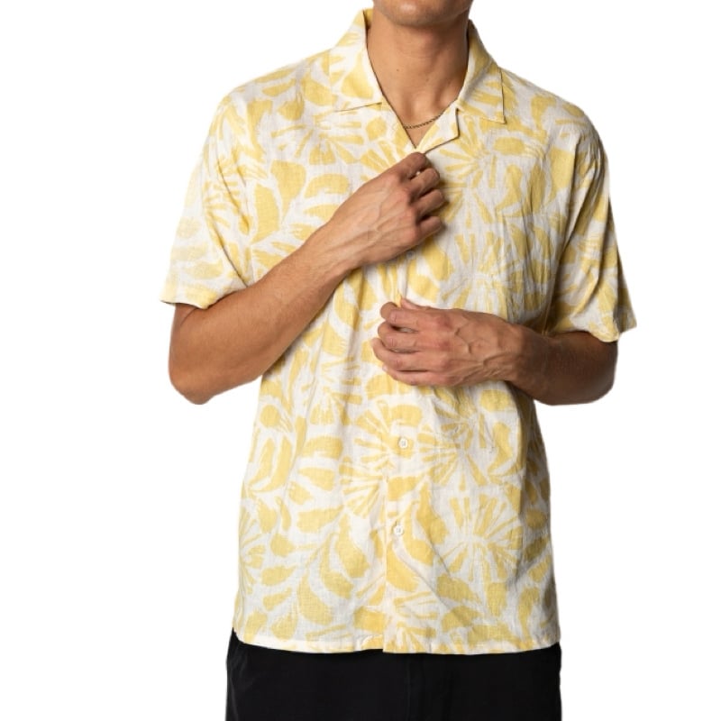 Fat Moose I printed summer shirt I yellow
