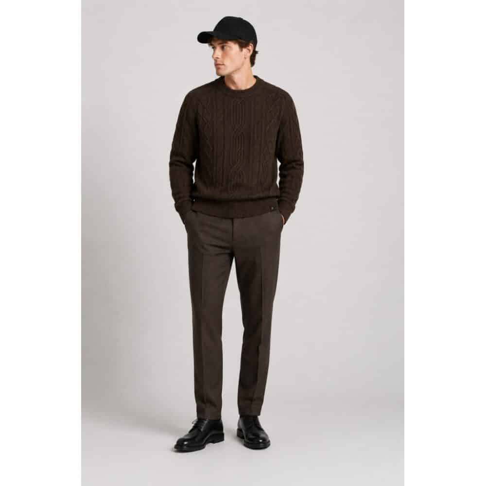 Clean cut Cph I cable knit I dark brown - Afbeelding 4