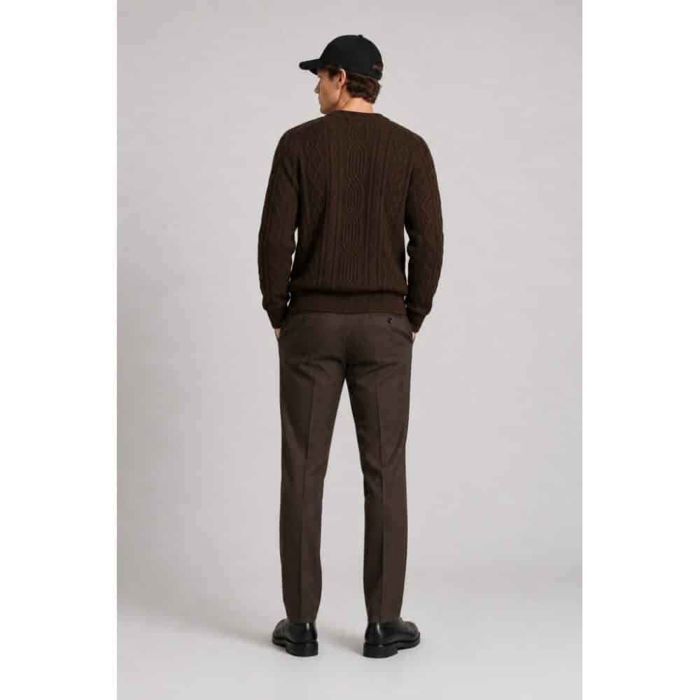 Alternative view of Clean cut Cph I cable knit I dark brown