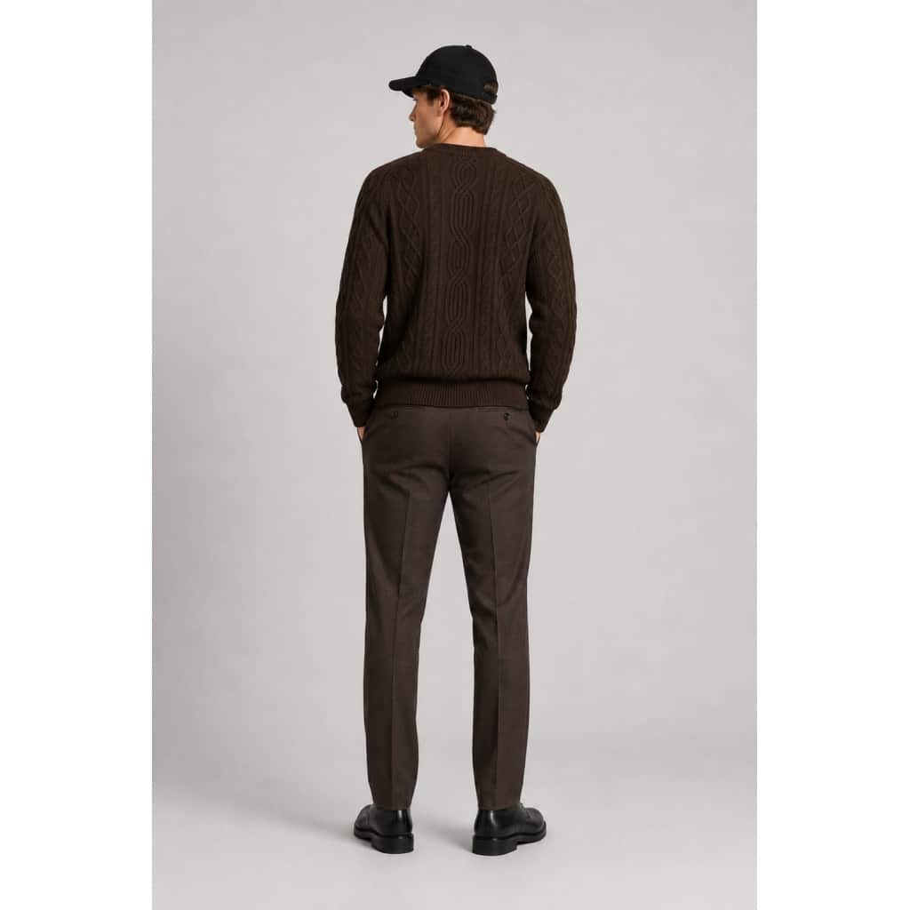 Clean cut Cph I cable knit I dark brown - Afbeelding 2