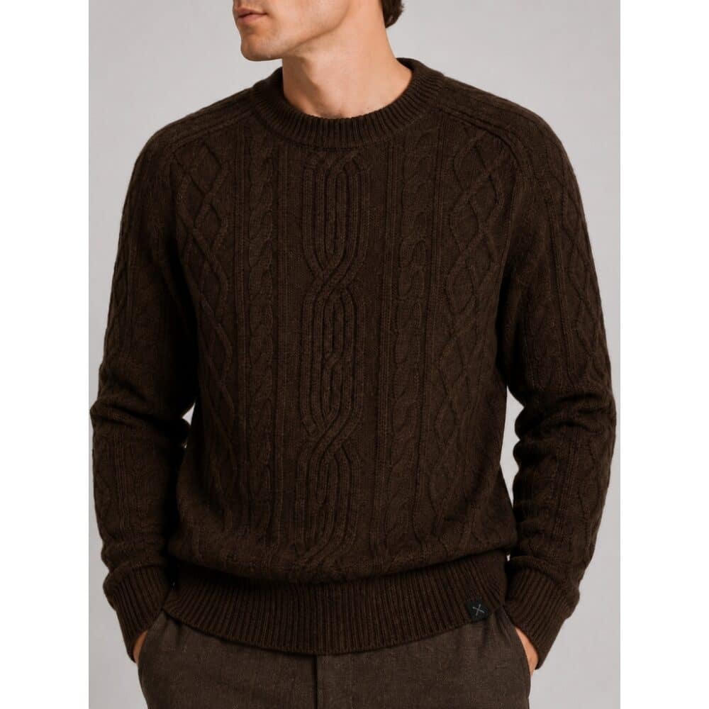 Clean cut Cph I cable knit I dark brown - Afbeelding 3