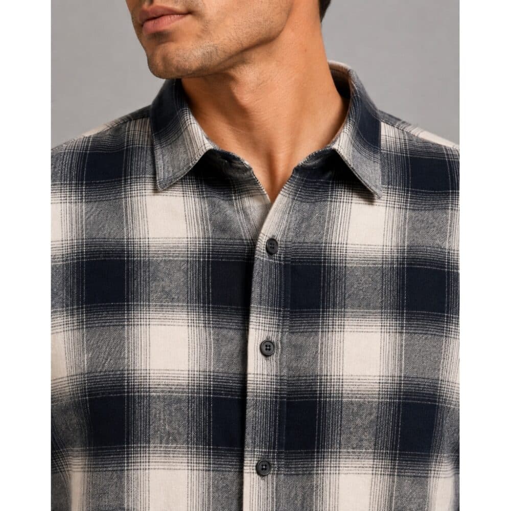 Clean cut Cph I checked shirt I navy - Afbeelding 2