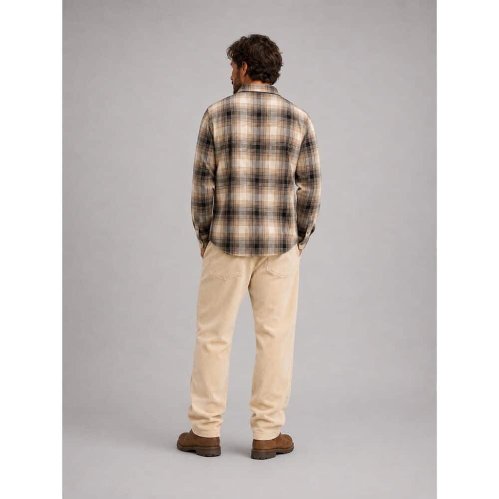 Alternative view of Fat Moose I check overshirt I soft sand