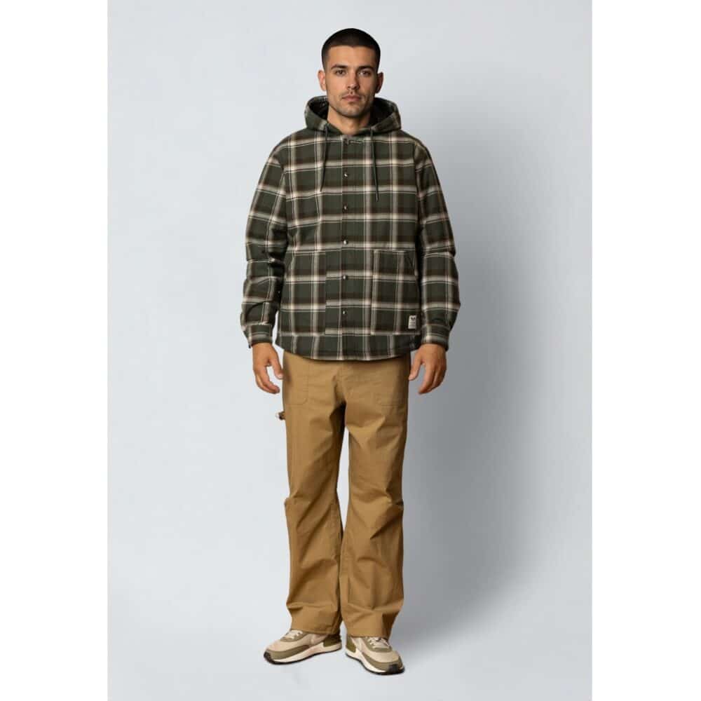 Alternative view of Fat Moose I checked jacket I ecru/navy