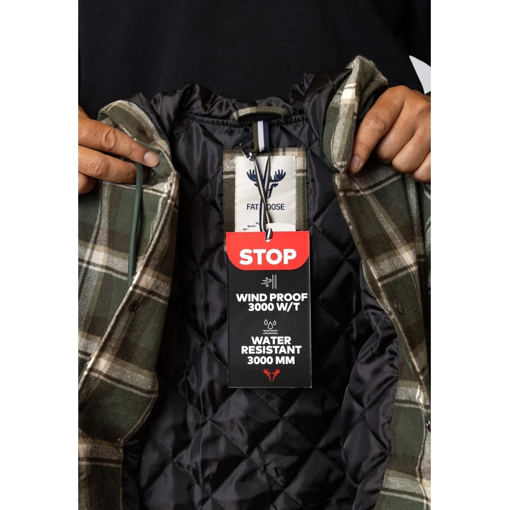Fat Moose I checked jacket I ecru/navy - Afbeelding 4