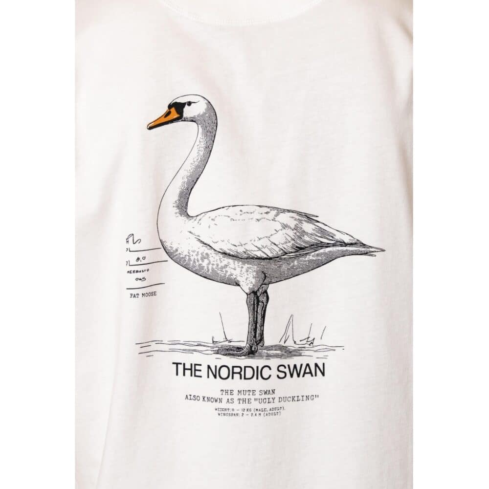 Fat Moose I swan tee I white - Afbeelding 5